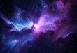 © Vladislav - An amazing blue and purple nebula background, with stars in the sky, makes for a stunning space art wallpaper.