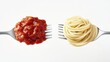 © Elena - Pasta and Tomato Sauce in a Fork