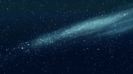 Wall Mural - A Digital Illustration of a Night Sky with a Milky Way Galaxy Shining Brightly in the Distance