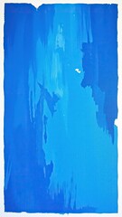 Wall Mural - Abstract blue and black painting with a white border, blue, modern