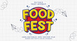 © Artzi - Editable text style effect - Food Fest text style theme.