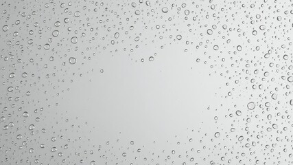 Wall Mural - Abstract gray background covered in mesmerizing water drops, droplets, gray, close-up