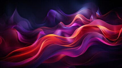 Canvas Print - a purple and orange wave with a blue background