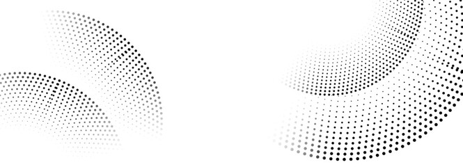 Fototapete - Monochrome halftone dot pattern abstract background.