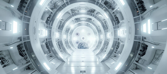 futuristic spaceship machine tunnel background 12