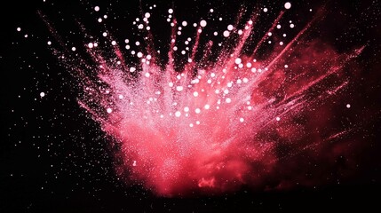 Wall Mural - colorful powder explosion on black background