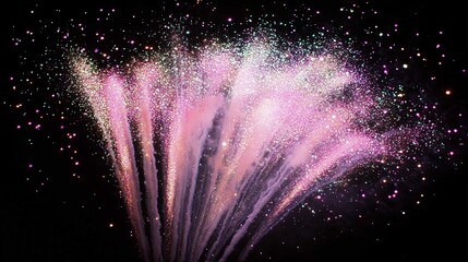 Wall Mural - colorful powder explosion on black background