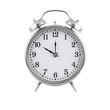 © NipaArts - Silver Alarm Clock Showing Twelve O'Clock