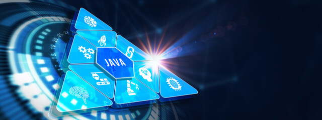 Wall Mural - software, web development, programming concept. programming languages java and program. software dev
