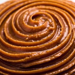 Wall Mural - Close-up of the intricate texture of a caramel candy.