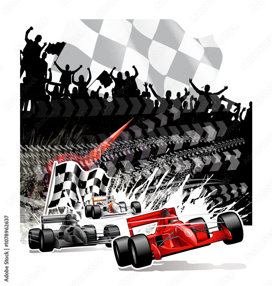 race placard [Converted].ai Stock Vector | Adobe Stock