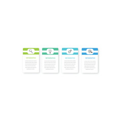 Wall Mural - rectangular business model with analytics data infographic chart design.