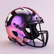 © PuriStudio - vibrant two tone American football helmet with sharp edges, showcasing sleek design and modern aesthetics. Perfect for sports enthusiasts and collectors