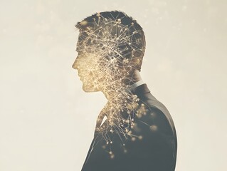 Aufkleber - Businessman Contemplating Ideas and Exposure Concepts