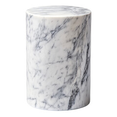 Poster - White Marble Cylindrical Pedestal with Grey Veins