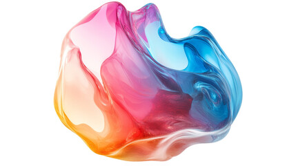 Poster - Abstract Colorful Gradient Blob Shape in Pink, Blue, and Orange