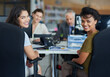 © ArcursForPI/peopleimages.com - Portrait, creative and business people in office, happiness and coworking with news room. Face, magazine agency or employee with smile, journalist and editing with copywriting or research for project