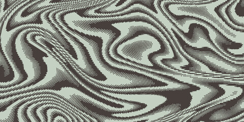 Fototapete - Abstract Dotted Acid Pattern. Vector Geometric Halftone Liquid Texture.