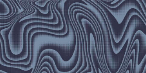 Fototapete - Abstract Dotted Acid Pattern. Vector Geometric Halftone Liquid Texture.