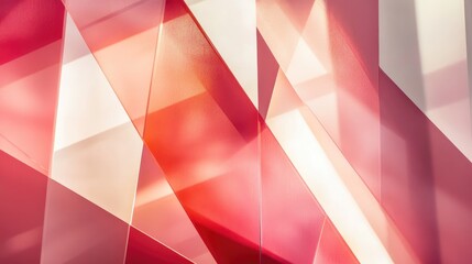 Wall Mural - Geometric abstract background suitable for business presentations or web templates featuring a soft light pink theme for a romantic touch