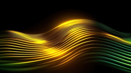 wave of gold and green colors. the colors are bright and bold, creating a sense of energy and moveme