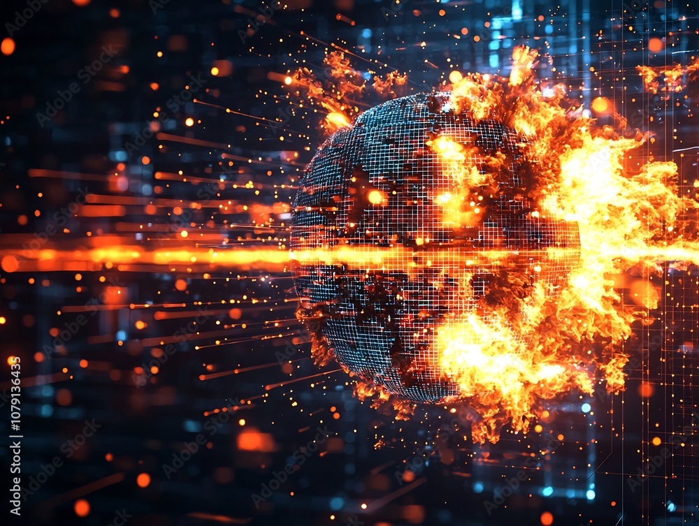 Explosive Digital Disruption A Cyber Warfare Simulation Shattering into ...