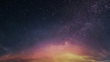 Wall Mural - beautiful night starry sky with clouds. space and stars