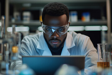 Aufkleber - Focused electronic engineer working diligently in a modern lab setting