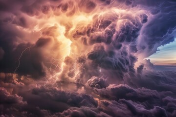 Wall Mural - lightning lightning thunder cloud b abundantly