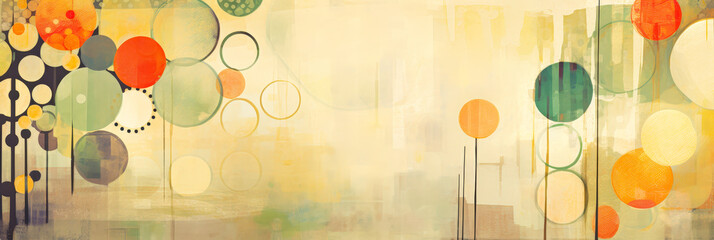Leinwandbilder - pastel circles and shapes, layered harmoniously to create an inviting and tranquil ambiance