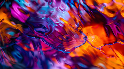 Wall Mural - A colorful, abstract painting with a lot of different colors and shapes.