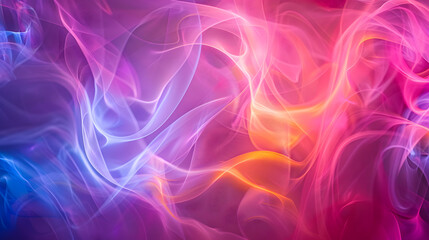 Wall Mural - A colorful, swirling background with a purple and orange flame.