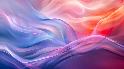 Wall Mural - A blue and purple wave with a shiny, metallic texture. 