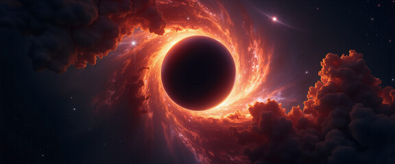 Wall Mural - hole in space frames with clouds