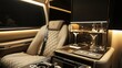 © somneuk - Explore the luxurious interior of a high-end airport transfer vehicle featuring elegant design and comfort
