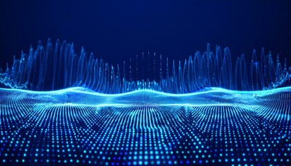 technology data background glowing particles abstract futuristic and technology digital wave particles glowing background 3d rendering
