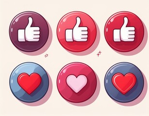 Wall Mural - social media icons, likes and talking - facebook, twitter, x, snapchat, instagram, tim tok