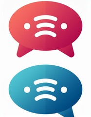 Wall Mural - social media icons, likes and talking - facebook, twitter, x, snapchat, instagram, tim tok