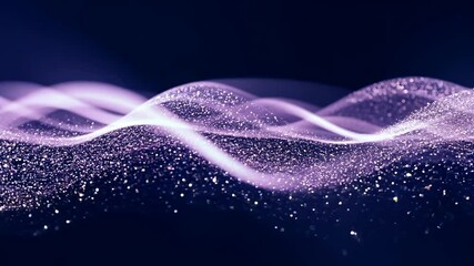 Wall Mural - animated abstract data waves. virtual cyberspace. slide to the right.