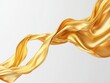 © Johannes - Silky gold ribbon flying in the wind, isolated on a white background
