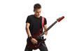 © Ljupco Smokovski - Guy playing an electric guitar