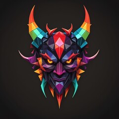 Sticker - Abstract Devil Mask