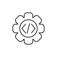 Web Development Icon Single Thin line vector art set