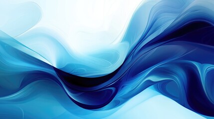 Aufkleber - Abstract wave design featuring a blend of blue tones