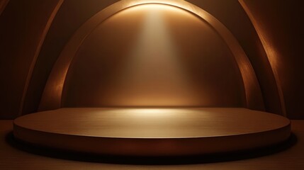Aufkleber - Brown Abstract Stage Background for Product Showcase