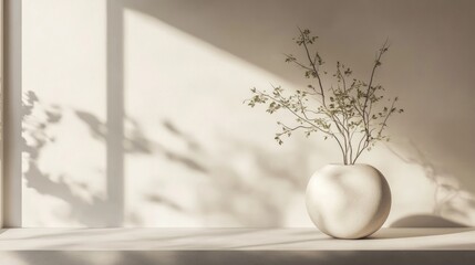 Fototapete - 3D Render of an Abstract Composition Featuring a Round Pedestal Minimalist Studio Environment with Copy Space Modern Interior Backdrop for Landing Page Display and Product Presentation