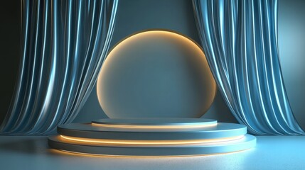 Poster - 3D podium illustration for showcasing products