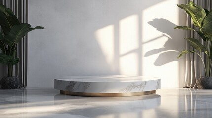Poster - 3D illustration of a premium podium with a luxurious design for showcasing products