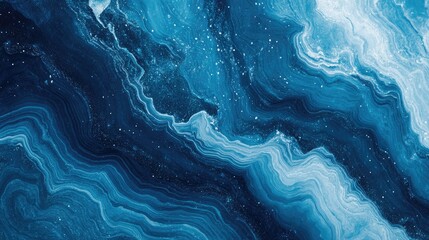 Aufkleber - Abstract wave design featuring a blend of blue tones