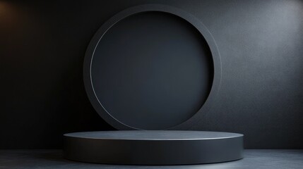 Poster - Elegant geometric podium for product presentation